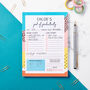 Personalised Colourful Productivity Pad Desk Planner, thumbnail 1 of 4