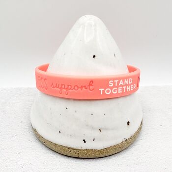 Red Awareness Ribbon Bracelet Wristband, 6 of 9