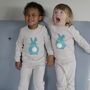 Kids Bunny Pyjamas For Siblings Or Friends, thumbnail 3 of 5