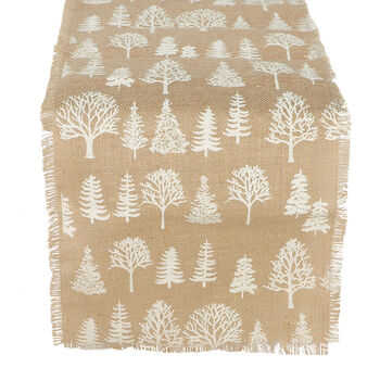 Country Forest Jute Christmas Table Runner, 2 of 7