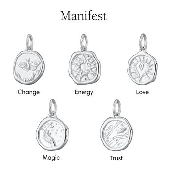Sterling Silver Manifest Charm Bracelet, 2 of 11