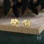 Sterling Silver Elephant Stud Earrings, thumbnail 5 of 12