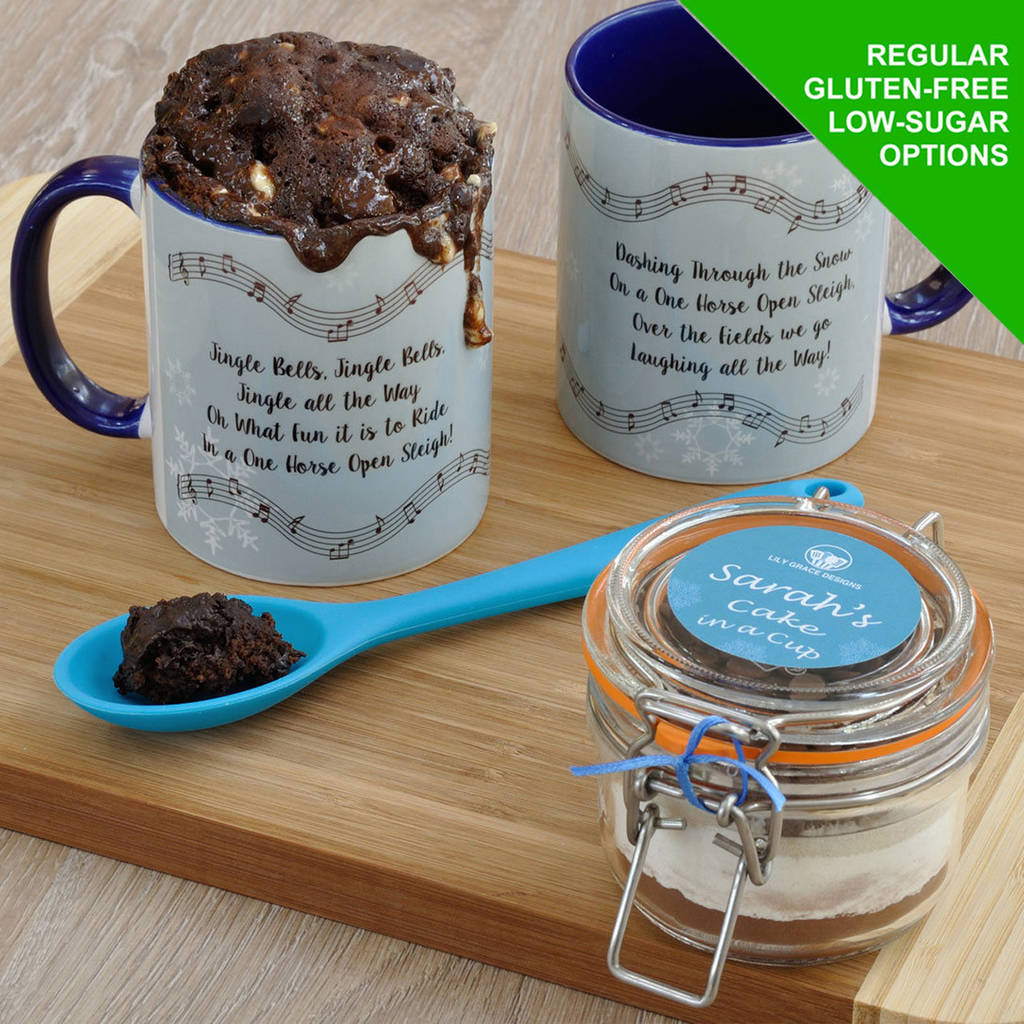 Jingle Bells Mug Cake Kit By Lily Grace Baking Gifts