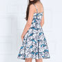 Chicago Fit And Flare Dress In Bird Print, thumbnail 2 of 4