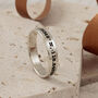 Coordinates Latitude Longitude Silver Band Ring, thumbnail 2 of 12