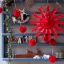 Honeycomb Tissue Paper Fans In Red And Pink's, thumbnail 2 of 6