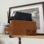 Personalised Mens Initial Soft Faux Leather Cube Wash Bag, thumbnail 2 of 3