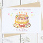Personalised 21st Birthday Cake Card, thumbnail 2 of 2