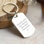 Stainless Steel Personalised Dogtag Keyring With Paw Prints, thumbnail 2 of 6