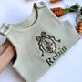 Easter Bunny Personalised Baby Dungarees Romper | Newborn Gift Design #E1, thumbnail 1 of 7