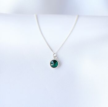 Emerald May Birthstone Necklace | May Birthday Gift | Taurus Birthstone Jewellery, 6 of 6