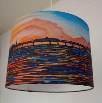Sunset Art Panoramic Print Of Painting Lampshade, 9 of 9