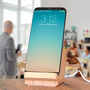 Bamboo Personalised Wireless Charger With Desk Tidy, thumbnail 2 of 3