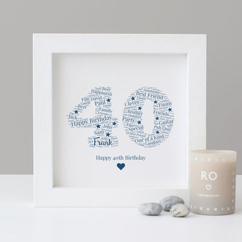 Personalised 40th Birthday Gift Print, 7 of 7