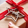 Star Personalised Christmas Gift Tag, thumbnail 2 of 2