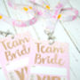 Rose Gold Team Bride Hen Party Vip Pass Lanyard Favours, thumbnail 2 of 12