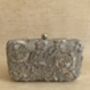 Grey Handcrafted Rectangular Clutch Bag, thumbnail 7 of 10