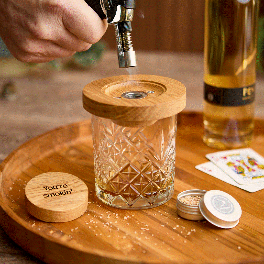 Personalised Solid Oak Cocktail And Whiskey Smoker – Gift For Him, 7 of 12