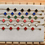 Bracelet With Five Small Clovers In Rainbow Of Colours, thumbnail 1 of 9