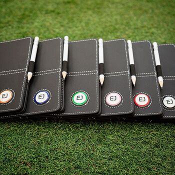 Personalised Golf Scorecard Holder In Green, 2 of 4