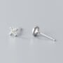 Sterling Silver Crystal Hugs And Kisses Stud Earrings, thumbnail 4 of 5