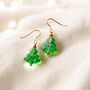 Cute Bubble Glass Christmas Tree Earrings, thumbnail 2 of 6