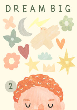 Boy Personalised Dream Big Print, 4 of 8