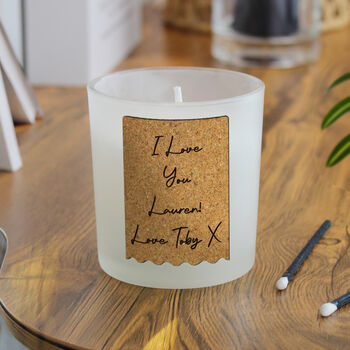 Personalised Cork Label Candle Jar, 3 of 7