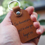 Personalised Anniversary Leather Key Ring, thumbnail 2 of 5