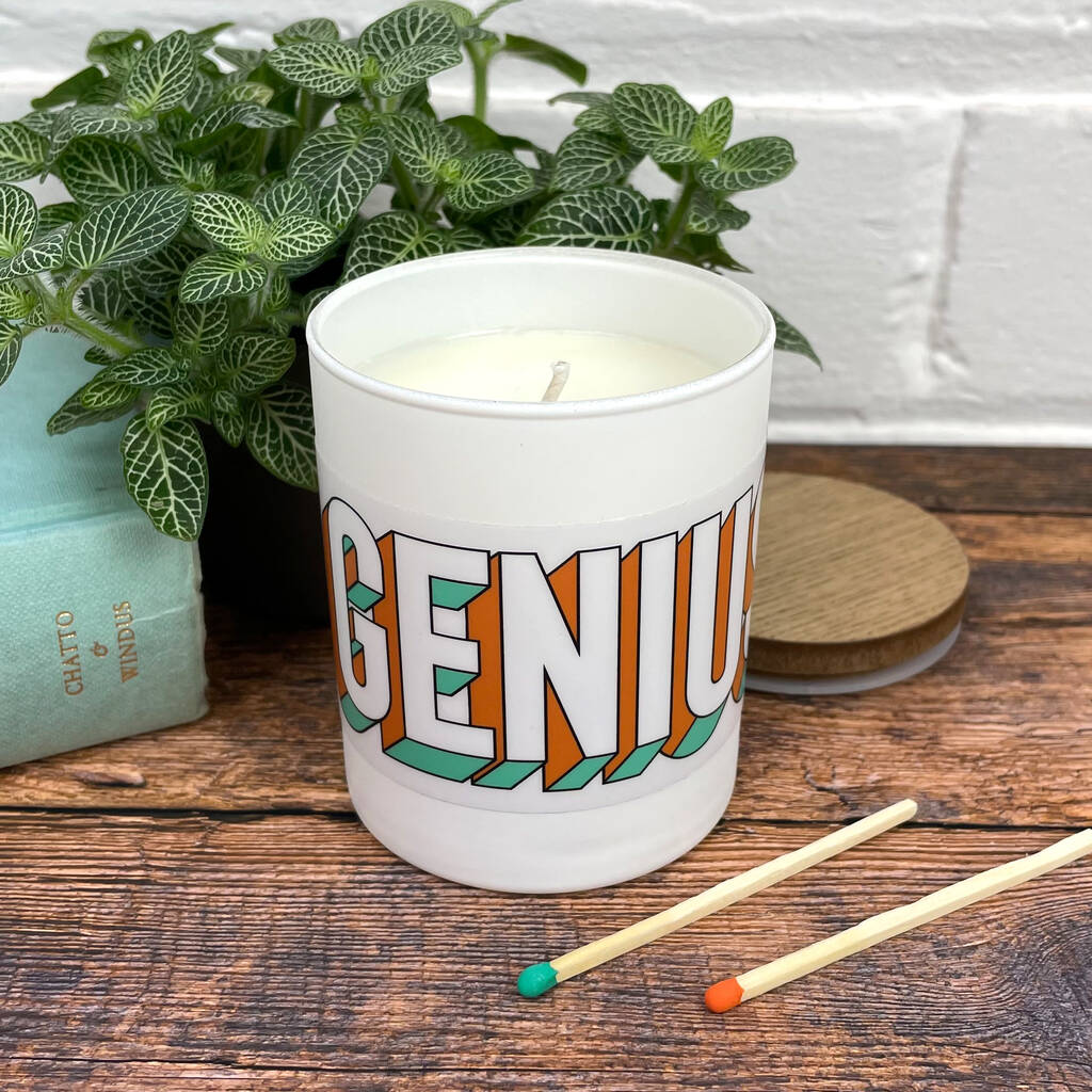 Personalised Genius Graduation Candle Gift, 1 of 7