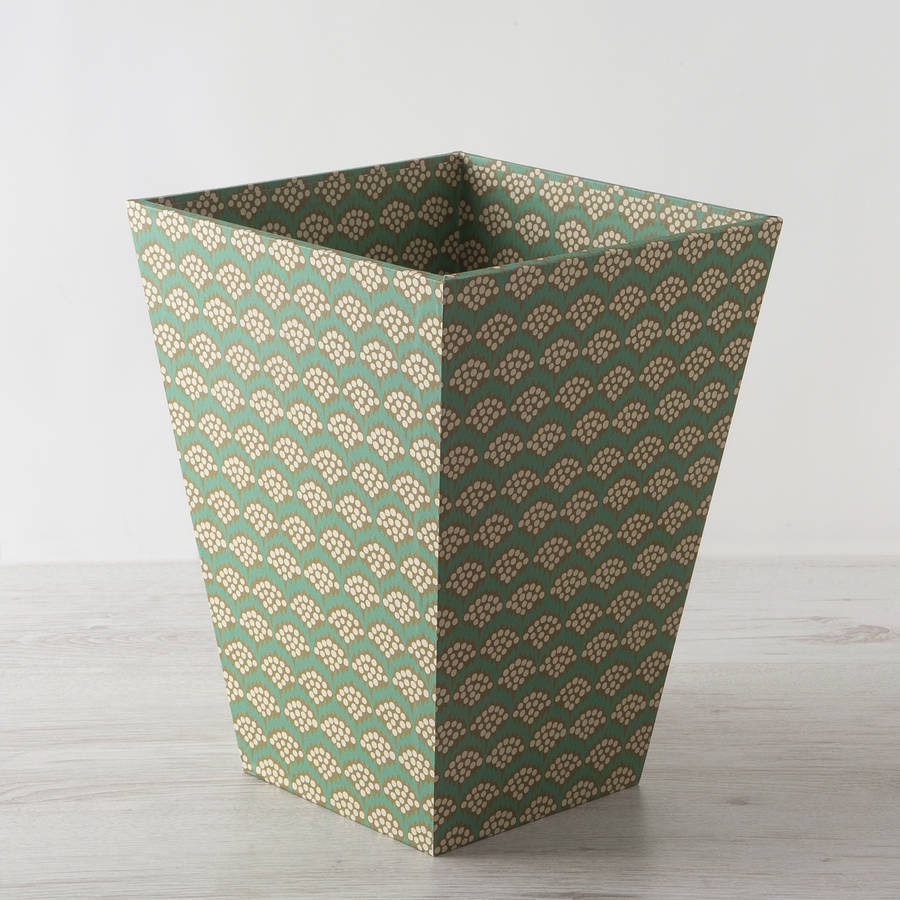 decorative wastepaper bin and clear liner by harris & jones