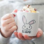 Personalised Kids Easter Bunny Face Mug, thumbnail 2 of 2