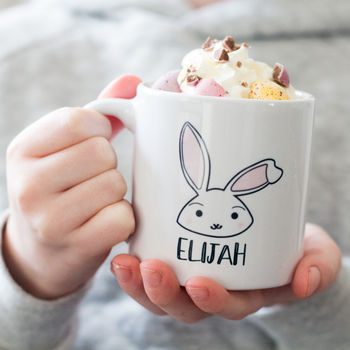 Personalised Kids Easter Bunny Face Mug, 2 of 2