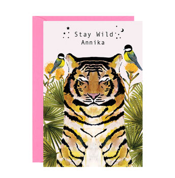 Personalised Stay Wild Tiger Card, 2 of 2