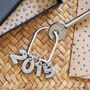 Wedding Year Anniversary Charms Keyring, thumbnail 2 of 4