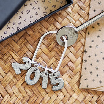 Wedding Year Anniversary Charms Keyring, 2 of 4