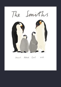 Personalised Penguin Family Print, 2 of 2