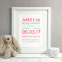 Personalised New Baby Name Print, thumbnail 1 of 5