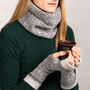 Knitted Snood Fair Isle Pattern Soft Blue, thumbnail 4 of 10