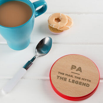 Dad 'The Legend' Coloured Edge Coaster Birthday Gift, 4 of 7