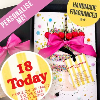 Luxury Scented Birthday Cake 18th Birthday Card, 2 of 10