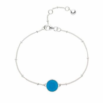 Barcelona Silver December Birthstone Bracelet Turquoise, 3 of 4