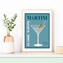 Classic Martini Cocktail Poster, thumbnail 5 of 5