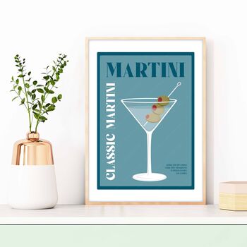 Classic Martini Cocktail Poster, 5 of 5