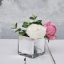 Artificial Peony Bouquet In Mirrored Vase, thumbnail 5 of 6