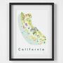 California State Map USA Art Print, thumbnail 2 of 3