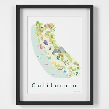 California State Map USA Art Print, 2 of 3