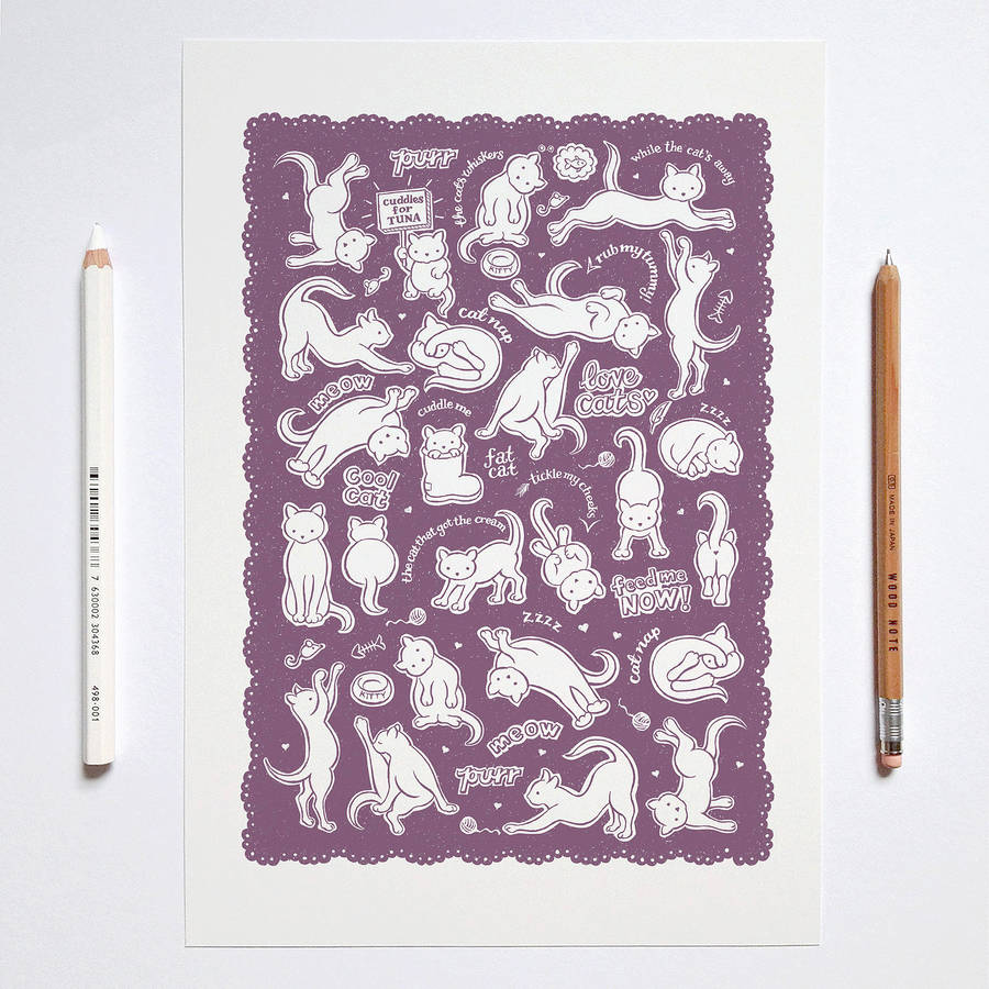 cat print by snowdon design & craft | notonthehighstreet.com