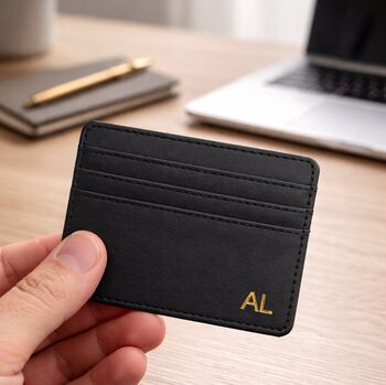 Personalised Vegan Leather Card Wallet, 2 of 4