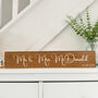 Wooden Wedding Sign Mr And Mrs Keepsake Decoration, thumbnail 1 of 8